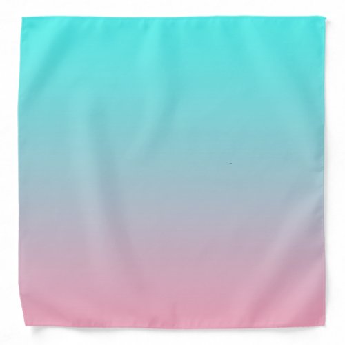 Teal to Pink Simple Gradient Blended Background Bandana