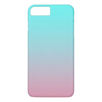 Teal To Pink Simple Gradient Blended Background Iphone 8 Plus/7 Plus Case by MHDesignStudio at Zazzle