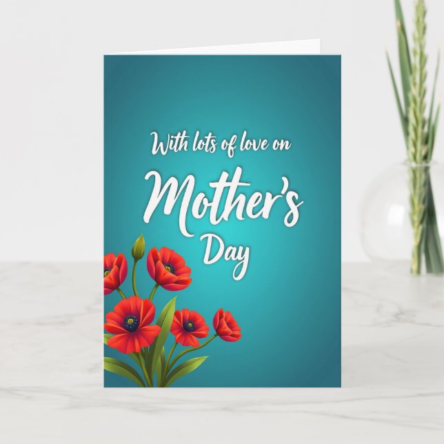 Teal Tone Mothers Day Art Card (Front)