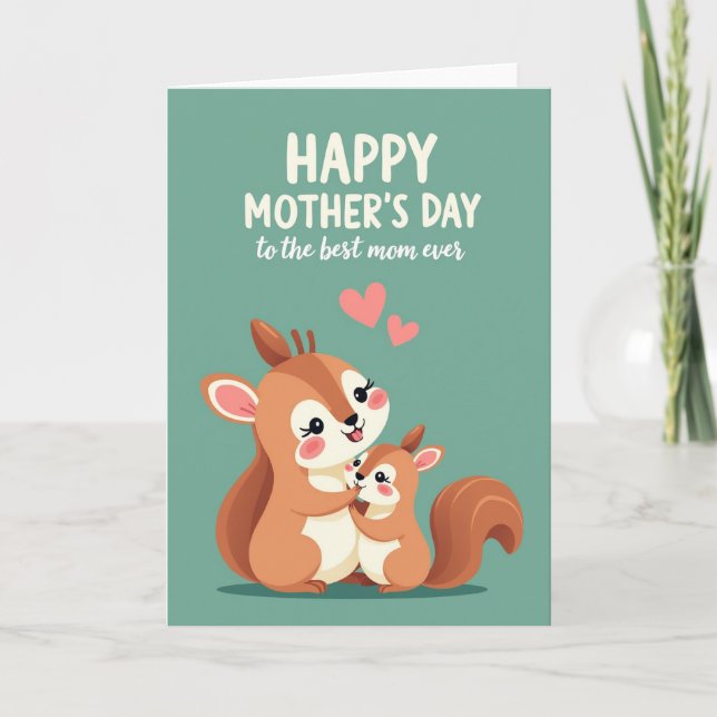 Teal Toned Mothers Love Card (Front)