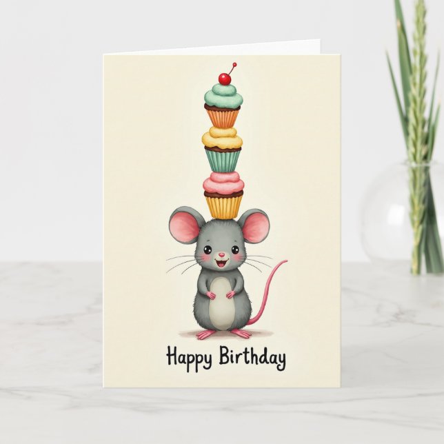 Teal Topped Birthday Card (Front)