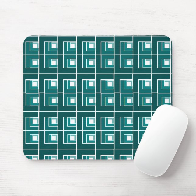 Teal Topsy Turvy  Mouse Pad (With Mouse)