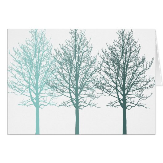 Teal Trees Cards (Front Horizontal)