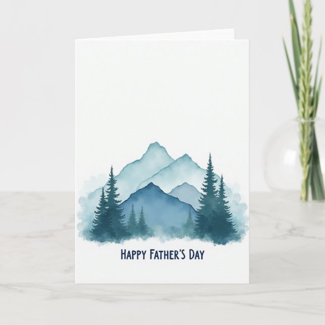 Teal Trees Fathers Day Card (Front)