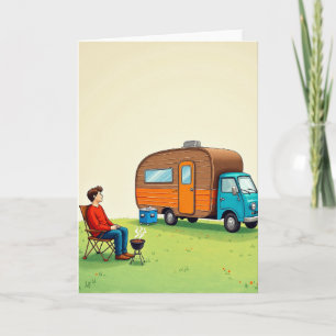 Teal Truck Fathers Day Card