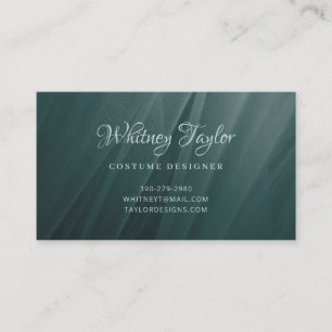 Teal Tulle Texture Business Card