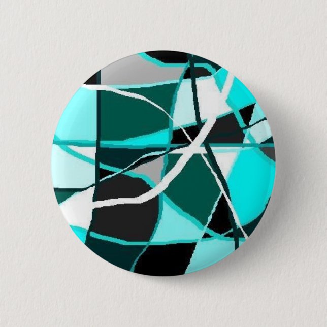 TEAL & TURQUIOS PINBACK BUTTON (Front)