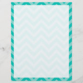Teal Turquoise Aqua Large Chevron ZigZag Pattern (Front)