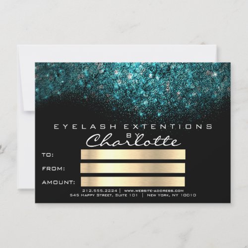 Teal Turquoise Blue Black White Certificate Gift