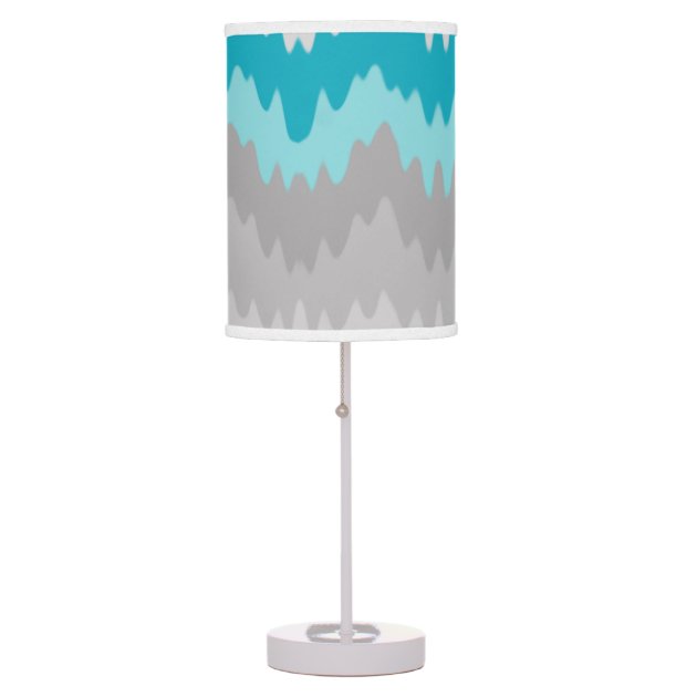 teal and gray lamps