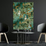 Teal Turquoise Gold Brown Minerals Marble Pattern Poster