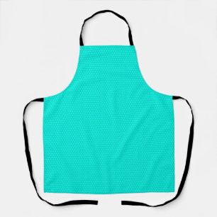 Teal Turquoise Hexagon Pattern Apron