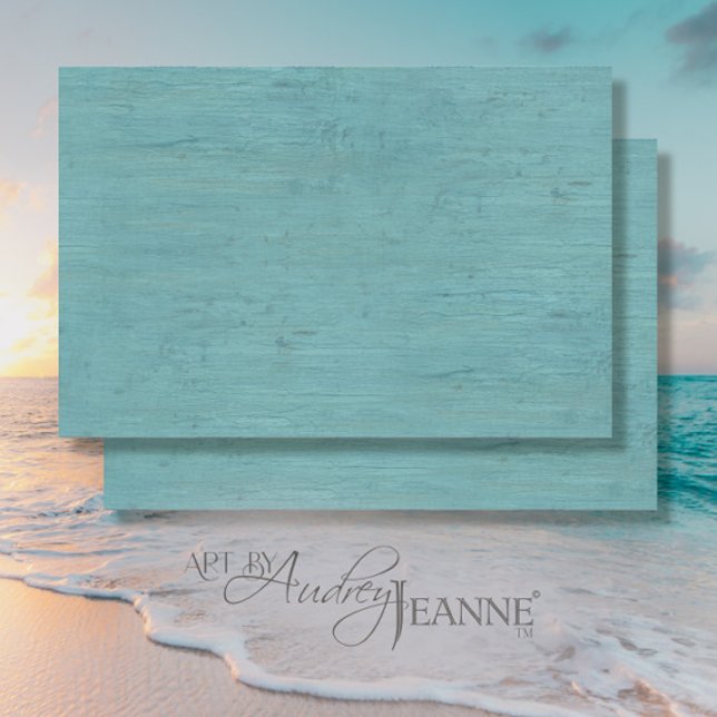 Teal Turquoise Ocean Blue Beach Wood Decoupage Art Tissue Paper (Creator Uploaded)