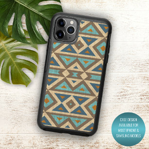Teal Turquoise Orange Native American Indian Art iPhone 16 Pro Max Case