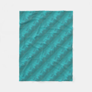 Teal Turquoise Pattern Fleece Blanket