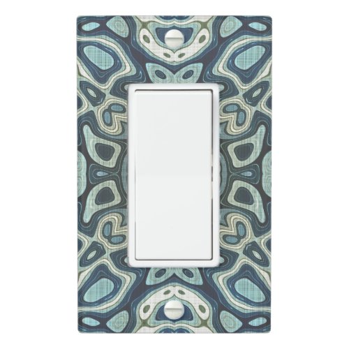 Teal Turquoise Seafoam Green Bohemian Tribe Art Light Switch Cover