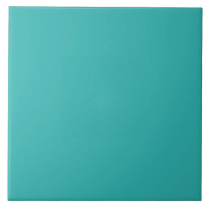 Teal Turquoise Solid Color Ceramic Tile