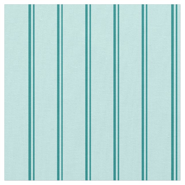 Teal & Turquoise Stripes/Lines Pattern Fabric (Close Up)