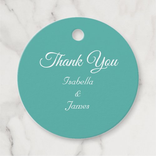 Teal Turquoise Thank You Favor Tags