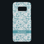 Teal Turquoise Tropical Girly Flowers Monogram Uncommon Samsung Galaxy S8 Case<br><div class="desc">Stylish and Modern Teal Turquoise Tropical Girly Flowers Monogram phone case with space for your monogram or name. Easy to customize with text,  fonts,  and colors. Created by Zazzle pro designer BK Thompson exclusively for Cedar and String; please contact us if you need assistance with the design.</div>