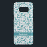 Teal Turquoise Tropical Girly Flowers Monogram Uncommon Samsung Galaxy S8 Case<br><div class="desc">Stylish and Modern Teal Turquoise Tropical Girly Flowers Monogram phone case with space for your monogram or name. Easy to customize with text,  fonts,  and colors. Created by Zazzle pro designer BK Thompson exclusively for Cedar and String; please contact us if you need assistance with the design.</div>