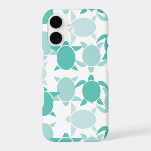 Teal Turtle Pattern iPhone 17 Case