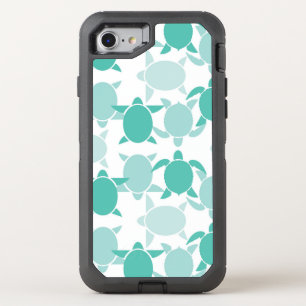 Teal Turtle Pattern OtterBox Defender iPhone SE/8/7 Case