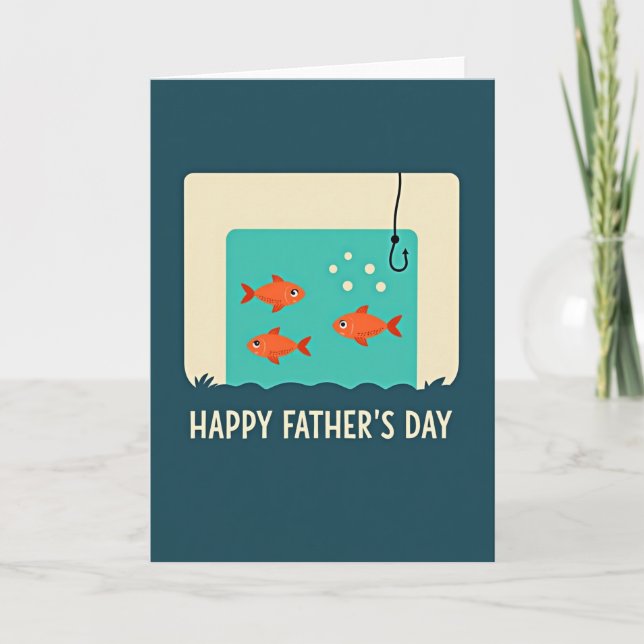 Teal Underwater Fathers Day Card (Front)