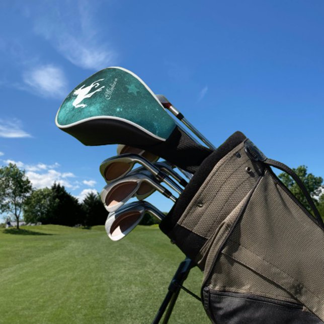 Teal Unicorn Personalized Golf Head Cover (Teal Unicorn Personalized Golf Head Cover)