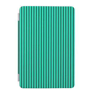 Teal Vertical stripes pattern iPad Mini Cover