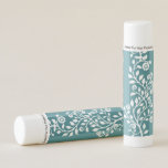 Teal Vintage Floral Arabesque Boho Bridal Shower Lip Balm<br><div class="desc">Get ready to spoil your bridesmaids with the perfect bridal shower favor! Our elegant lip balm with beautiful pastel colors and a swirly floral design is just waiting to be personalized. Not only will it look absolutely adorable, but it's also a practical and useful gift. Your bridesmaids will be thrilled...</div>