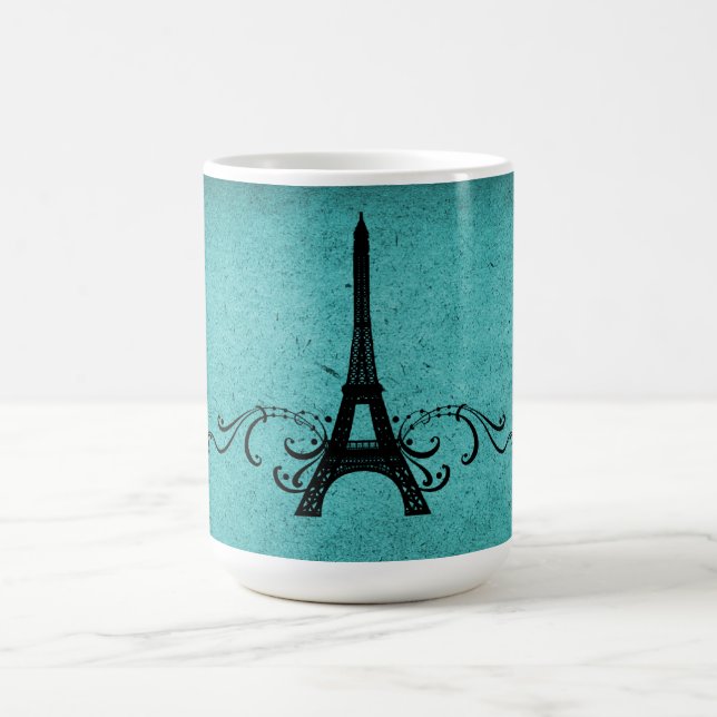 Teal Vintage French Flourish Mug (Center)