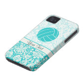 Teal Volleyball Case-Mate iPhone Case (Bottom)