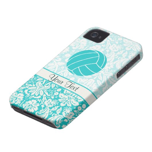 Teal Volleyball Case-Mate iPhone Case (Bottom)