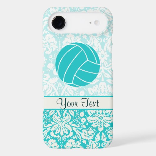 Teal Volleyball Case-Mate iPhone Case (Back)