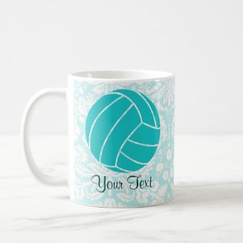 Teal Volleyball Coffee Mug by SportsWare at Zazzle