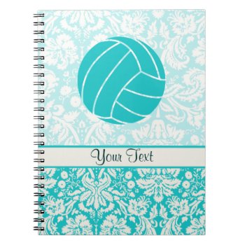 Teal Volleyball Notebook by SportsWare at Zazzle