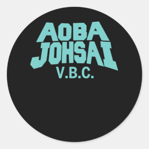Teal Volleyball Practice Anime Manga Cosplay Classic Round Sticker