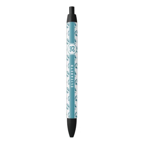 teal volleyball team spirit gifts with player name black ink pen