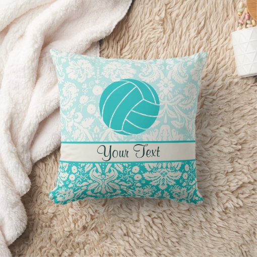 Teal Volleyball Throw Pillow Zazzle