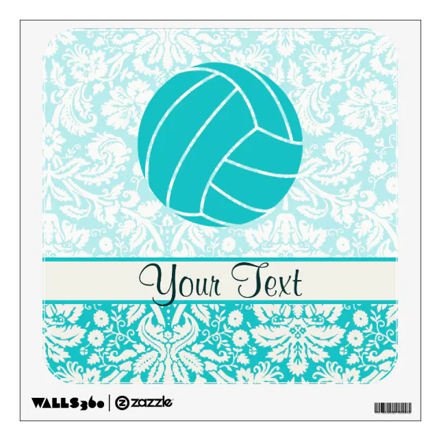 Teal Volleyball Wall Decal | Zazzle