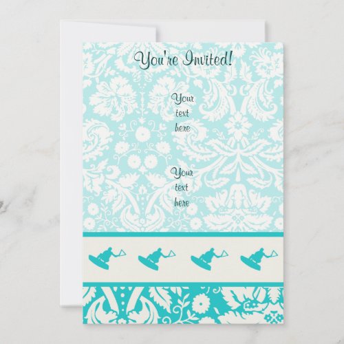 Teal Wakeboarder Personalized Invites