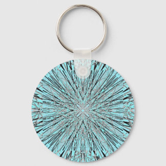 Teal warp factor 5 keychian keychain