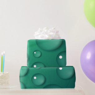 Teal Water Drop Texture Wrapping Paper