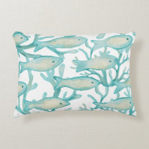 Teal Watercolor Fish