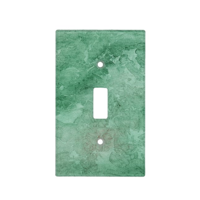 Teal Watercolor Look Light Switch Cover (Front)