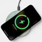 Teal Watercolor Pattern Background Wireless Charger (Phone)