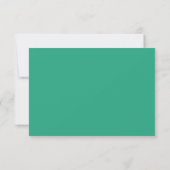 Teal Watercolor Peacock Feather | Seating Invitation (Back)