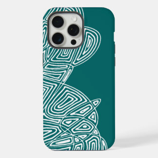 Teal Waves iPhone 15 Pro Max Case