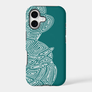Teal Waves iPhone Case